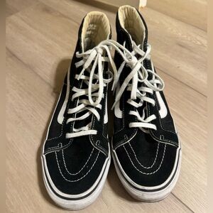 Vans Black and White High-Top Sneakers